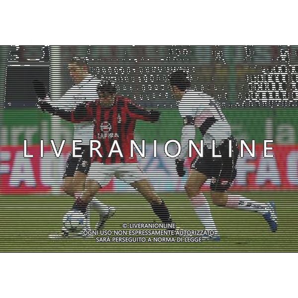Milano 25/01/2006 coppa italia TIM 2005/06 milan-palermo 1:0 nella foto rui costa, bonanni e grosso ph marco luzzani/ag aldo liverani s.a.s.