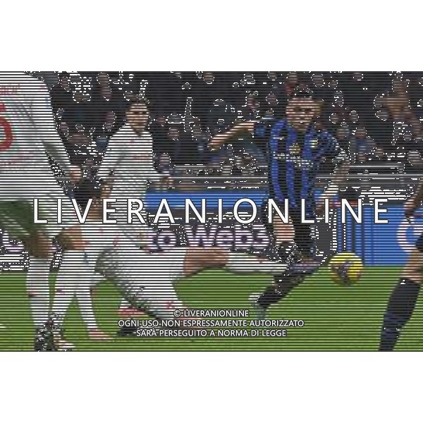 Serie A 2024-2025 21’ Giornata Fc Internazionale vs Ac Fiorentina 19/2/2025 Nella foto: Luca Ranieri e Lautaro Martinez Foto Andrea Rosito-Agenzia Liverani Sas