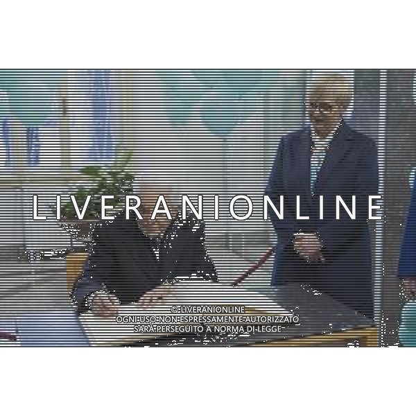 Nova Gorica - Il Presidente della Repubblica Sergio Mattarella e la Presidente della Repubblica di Slovenia Natasa Pirc Musa, all Municipio in occasione della visita alla mostra fotrografica "l\'incontro tra due fiume e due valli", oggi 8 febbraio 2025. (Foto di Paolo Giandotti - Ufficio Stampa per la Stampa e la Comunicazione della Presidenza della Repubblica) AG ALDOLIVERANI SAS