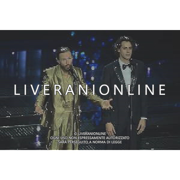 Festival Sanremo 2025 nella foto Jovanotti e Gianmarco Tamberi 75mo Festival della Canzone Italiana - Prima Serata Teatro Ariston - Sanremo (IM) 11-02-2025 foto Roberto Garavaglia/agenzia Aldo Liverani sas