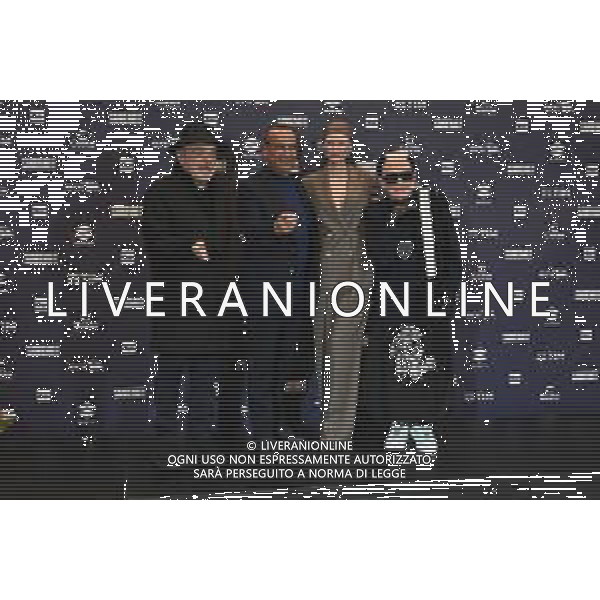 Festival Sanremo 2025 nella foto da SX Nino Frassica, Carlo Conti, Bianca Balti e Cristiano Malgioglio 75mo Festival della Canzone Italiana photocall del 12 febbraio Teatro Ariston - Sanremo (IM) 12-02-2025 foto Roberto Garavaglia/agenzia Aldo Liverani sas