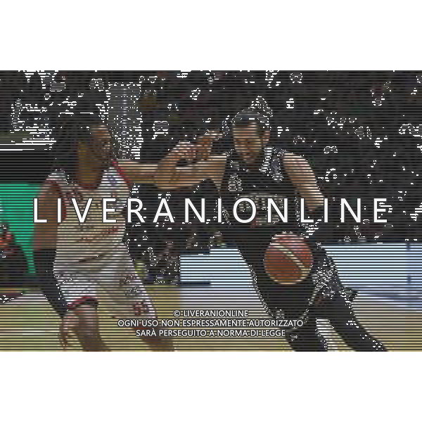 Torino 12.02.2025 Inalpi Arena ©Manuela Viganti/Agenzia Aldo Liverani Final Eight Coppa Italia Basket 2025 Quarti di Finale Virtus Segafredo Bologna EA7 Emporio Armani Milano Nella foto: tomike shengelia e frederick gillespie