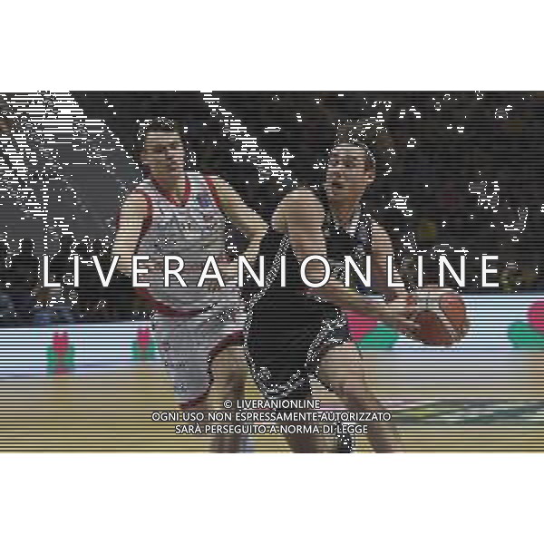 Torino 12.02.2025 Inalpi Arena ©Manuela Viganti/Agenzia Aldo Liverani Final Eight Coppa Italia Basket 2025 Quarti di Finale Virtus Segafredo Bologna EA7 Emporio Armani Milano Nella foto: alessandro pajola e nenad dimitrijevic