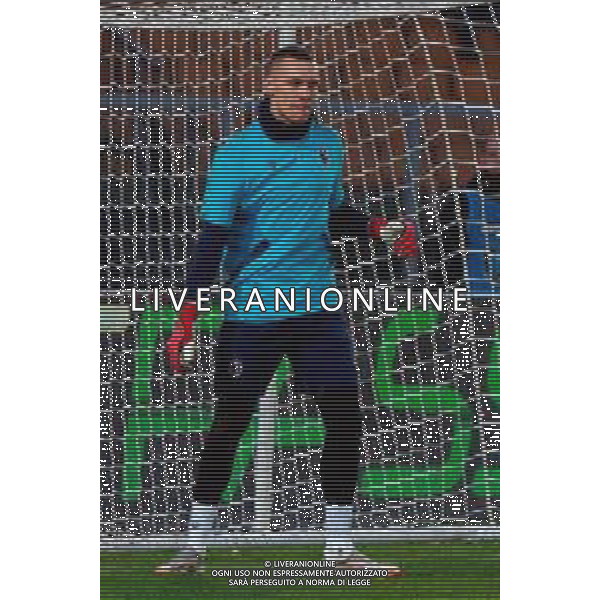 TVEM February 09, 2025 Lecce, Italy - US Lecce vs Bologna FC - Italian soccer serie A 2024/25 - Via Del Mare Stadium. In the pic: Lukasz Skorupski of Bologna FC foto emmanuele mastrodonato-ag aldo liveraani sas