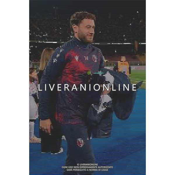 TVEM February 09, 2025 Lecce, Italy - US Lecce vs Bologna FC - Italian soccer serie A 2024/25 - Via Del Mare Stadium. In the pic: Davide Calabria of Bologna FC foto emmanuele mastrodonato-ag aldo liveraani sas