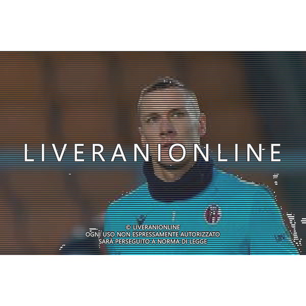 TVEM February 09, 2025 Lecce, Italy - US Lecce vs Bologna FC - Italian soccer serie A 2024/25 - Via Del Mare Stadium. In the pic: Lukasz Skorupski of Bologna FC foto emmanuele mastrodonato-ag aldo liveraani sas