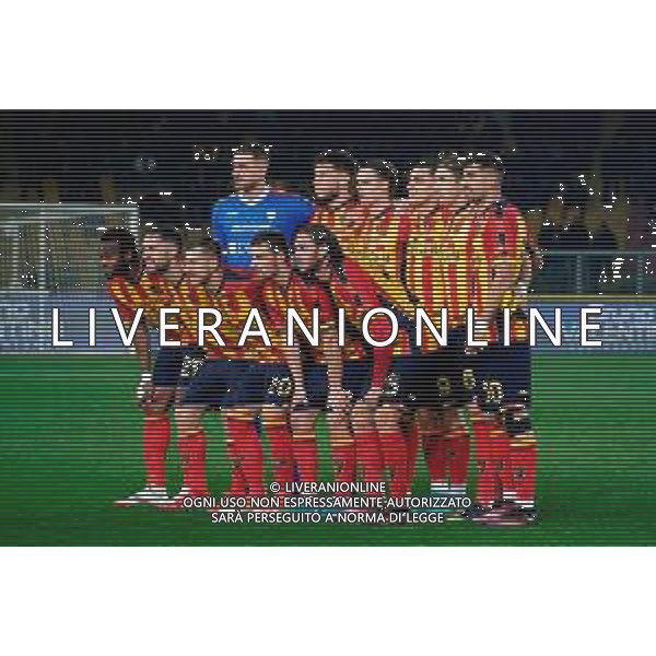 TVEM February 09, 2025 Lecce, Italy - US Lecce vs Bologna FC - Italian soccer serie A 2024/25 - Via Del Mare Stadium. In the pic: US Lecce team line up foto emmanuele mastrodonato-ag aldo liveraani sas