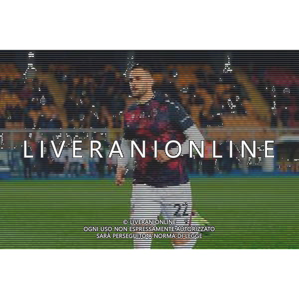 TVEM February 09, 2025 Lecce, Italy - US Lecce vs Bologna FC - Italian soccer serie A 2024/25 - Via Del Mare Stadium. In the pic: Charalampos Lykogiannis of Bologna FC foto emmanuele mastrodonato-ag aldo liveraani sas