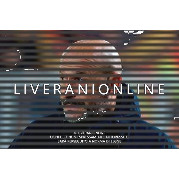 TVEM February 09, 2025 Lecce, Italy - US Lecce vs Bologna FC - Italian soccer serie A 2024/25 - Via Del Mare Stadium. In the pic: coach Vincenzo Italiano of Bologna FC foto emmanuele mastrodonato-ag aldo liveraani sas