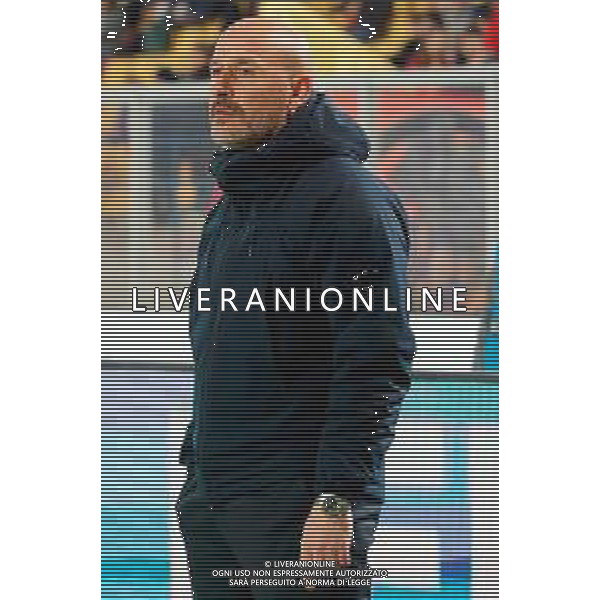 TVEM February 09, 2025 Lecce, Italy - US Lecce vs Bologna FC - Italian soccer serie A 2024/25 - Via Del Mare Stadium. In the pic: coach Vincenzo Italiano of Bologna FC foto emmanuele mastrodonato-ag aldo liveraani sas