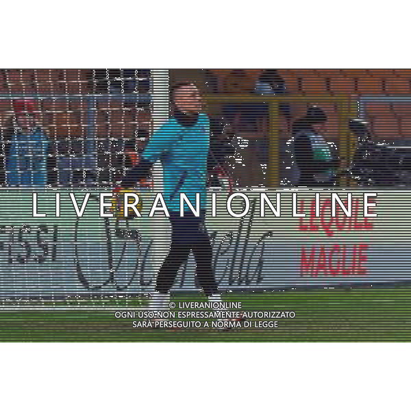 TVEM February 09, 2025 Lecce, Italy - US Lecce vs Bologna FC - Italian soccer serie A 2024/25 - Via Del Mare Stadium. In the pic: Lukasz Skorupski of Bologna foto emmanuele mastrodonato-ag aldo liveraani sas
