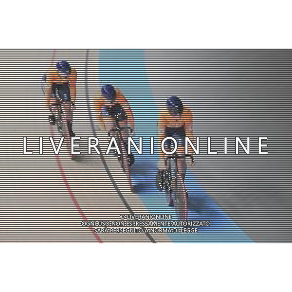 12-02-2025 European Championships Elite Women Track; Giornata 01; 2025, Olanda; Kalee, Kimberly; Van De Wouw, Hetty; Van Der Peet, Steffie; Zolder, Velodromo;