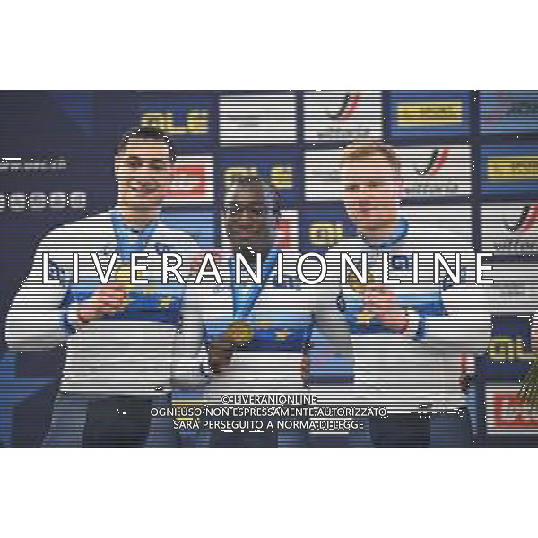 12-02-2025 European Championships Elite Track; Giornata 01; 2025, France; Vigier, Sebastien; Gillion, Timmy; Helal, Rayan; Zolder Velodromo;