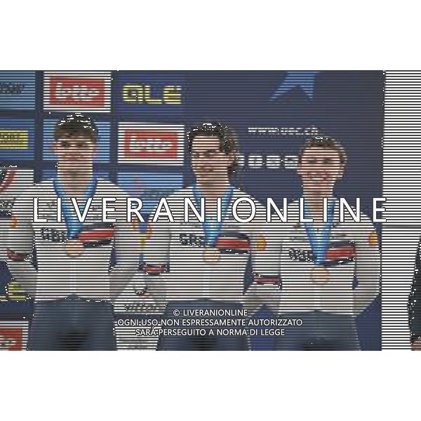 12-02-2025 European Championships Elite Track; Giornata 01; 2025, Great Britain; Ledingham Horn, Harry; Norris, Hayden; Radford, Charles Harry; Zolder Velodromo;