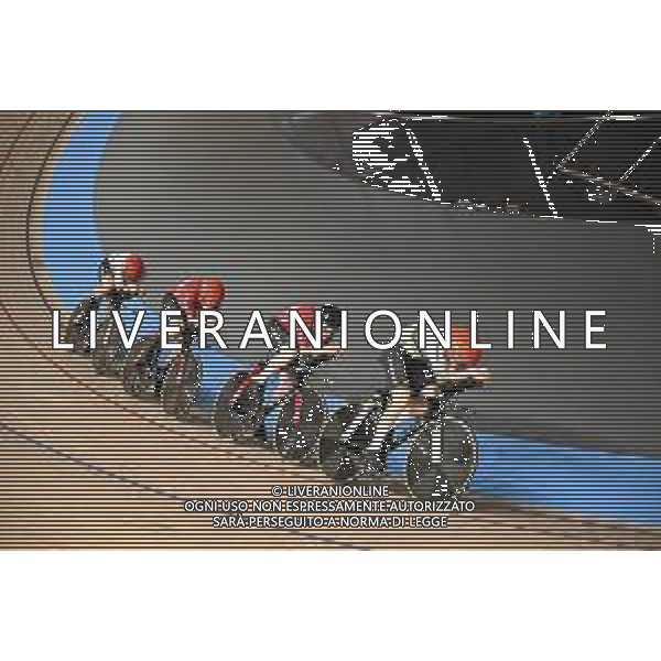 13-02-2025 European Championships Elite Track; Giornata 02; 2025, Danimarca; Hansen, Aagaard Tobias; Larsen, Niklas; Leth Norman Lasse; Skivild, Juel Robin; Zolder Velodromo; ©SIROTTI - AGENZIA ALDO LIVERANI SAS
