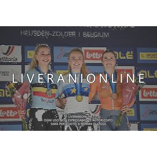 13-02-2025 European Championships Elite Women Track; Giornata 02; 2025, Irlanda; 2025, Belgium; 2025, Olanda; Gillespie, Lara; Hesters, Helene; Van Belle, Lisa; Zolder Velodromo; ©SIROTTI - AGENZIA ALDO LIVERANI SAS