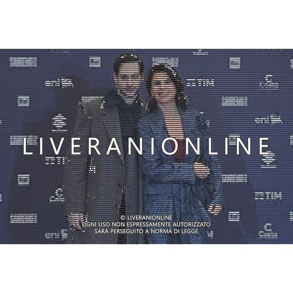 Festival Sanremo 2025 nella foto Mahmood e Geppi Cucciari 75mo Festival della Canzone Italiana photocall del 14 febbraio Teatro Ariston - Sanremo (IM) 14-02-2025 foto Roberto Garavaglia/agenzia Aldo Liverani sas