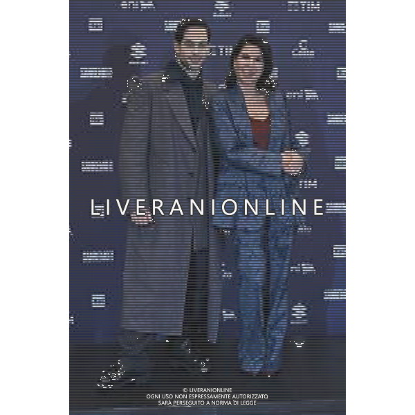 Festival Sanremo 2025 nella foto Mahmood e Geppi Cucciari 75mo Festival della Canzone Italiana photocall del 14 febbraio Teatro Ariston - Sanremo (IM) 14-02-2025 foto Roberto Garavaglia/agenzia Aldo Liverani sas