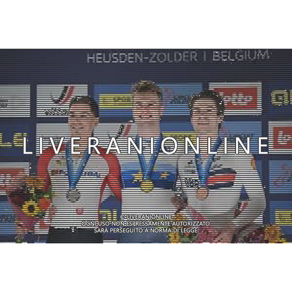 14-02-2025 European Championships Elite Track; Giornata 03; 2025, Great Britain; 2025, Uae Team Emirates - Xrg; Charlot, Josh; Oliveira, Ivo; Gill, Michael; Zolder Velodromo; ©SIROTTI - AGENZIA ALDO LIVERANI SAS