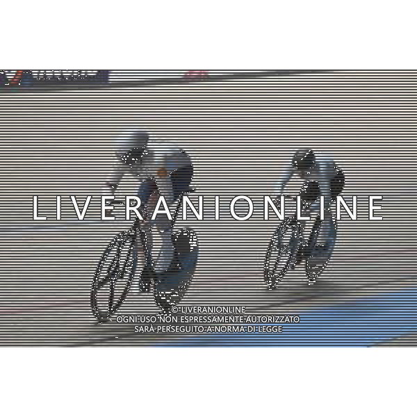 14-02-2025 European Championships Elite Women Track; Giornata 03; 2025, Ain; 2025, Great Britan; Burlakova, Yana; Edmunds, Rhian; Zolder Velodromo; ©SIROTTI - AGENZIA ALDO LIVERANI SAS