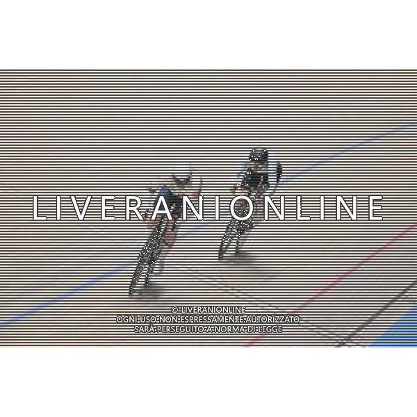 14-02-2025 European Championships Elite Women Track; Giornata 03; 2025, Ain; 2025, Great Britan; Burlakova, Yana; Edmunds, Rhian; Zolder Velodromo; ©SIROTTI - AGENZIA ALDO LIVERANI SAS