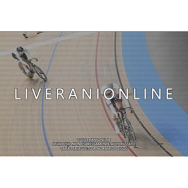 14-02-2025 European Championships Elite Women Track; Giornata 03; 2025, Ain; 2025, Great Britan; Burlakova, Yana; Edmunds, Rhian; Zolder Velodromo; ©SIROTTI - AGENZIA ALDO LIVERANI SAS
