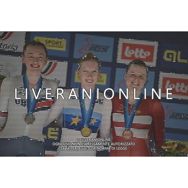 14-02-2025 European Championships Elite Women Track; Giornata 03; 2025, Olanda; 2025, Great Britain; 2025, Danimarca; Wiebes, Lorena; Leech, Madelaine; Dideriksen, Amalie; Zolder Velodromo; ©SIROTTI - AGENZIA ALDO LIVERANI SAS