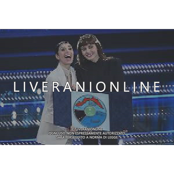 Festival Sanremo 2025 nella foto Giorgia e Annalisa vincono la serata delle cover 75mo Festival della Canzone Italiana - Quarta Serata Teatro Ariston - Sanremo (IM) 14-02-2025 foto Roberto Garavaglia/agenzia Aldo Liverani sas