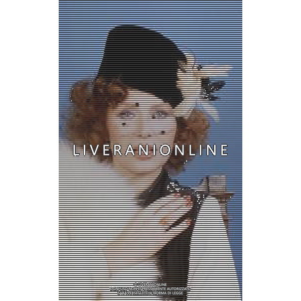 DIA-RETROSPETTIVA ERIKA BLANC ATTRICE NELLA FOTO ERIKA BLANC NELL\'ANNO 1982 A MILANO AG ALDO LIVERANI SAS