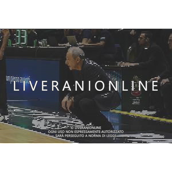 Torino 15.02.2025 Inalpi Arena ©Manuela Viganti/Agenzia Aldo Liverani Final Eight Coppa Italia Basket 2025 Semifinale Germani Brescia vs EA7 Emporio Armani Milano Nella foto: ettore messina allenatore EA7 emporio armani milano