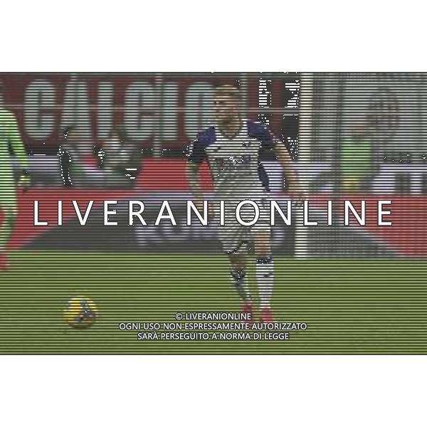 Nicolás Valentini of Hellas Verona FC play the ball during Milan AC vs Hellas Verona FC, 25° Serie A Enilive 2024-25 game at G. Meazza - San Siro stadium in Milnao (MI), Italy, on February 15, 2025. (Photo by Davide Casentini) play the ball during Milan AC vs Hellas Verona FC, 25° Serie A Enilive 2024-25 game at G. Meazza - San Siro stadium in Milnao (MI), Italy, on February 15, 2025. (Photo by Davide Casentini) AG ALDO LIVERANI SAS