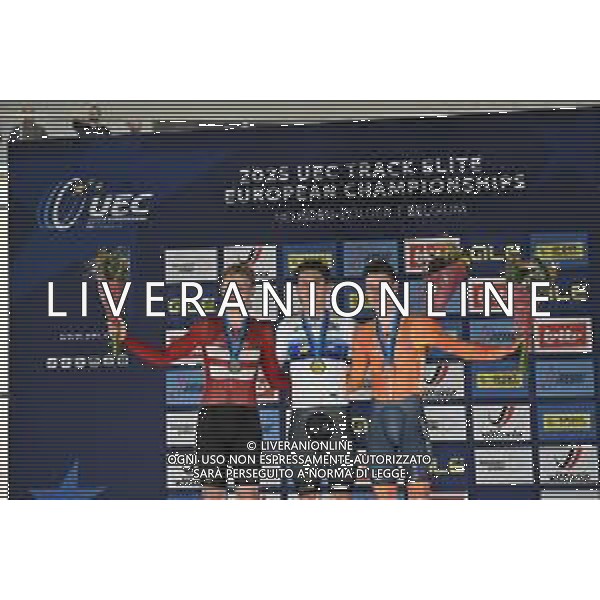 15-02-2025 European Championships Elite Track; Giornata 04; 2025, Germany; 2025, Danimarca; 2025, Olanda; Teutenberg, Tim Torn; Larsen, Niklas; Heijnen, Philip; Zolder Velodromo; ©SIROTTI - AGENZIA ALDO LIVERANI SAS