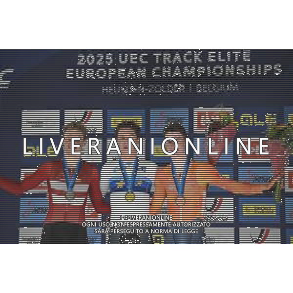 15-02-2025 European Championships Elite Track; Giornata 04; 2025, Germany; 2025, Danimarca; 2025, Olanda; Teutenberg, Tim Torn; Larsen, Niklas; Heijnen, Philip; Zolder Velodromo; ©SIROTTI - AGENZIA ALDO LIVERANI SAS