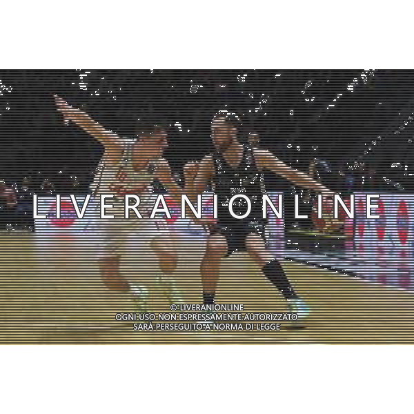 Torino 15.02.2025 Inalpi Arena ©Manuela Viganti/Agenzia Aldo Liverani Final Eight Coppa Italia Basket 2025 Semifinale Dolomiti Energia Trentino vs Pallacanestro Trieste Nella foto: jordan ford e michele ruzzier