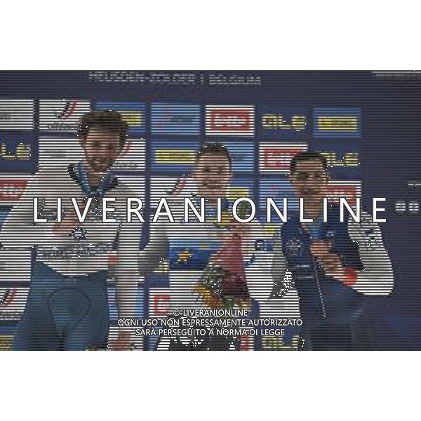 15-02-2025 European Championships Elite Track; Giornata 04; 2025, Olanda; 2025, Israele; 2025, France; Lavreysen, Harrie; Yakovlev, Mikhail; Helal, Rayan; Zolder Velodromo; ©SIROTTI - AGENZIA ALDO LIVERANI SAS