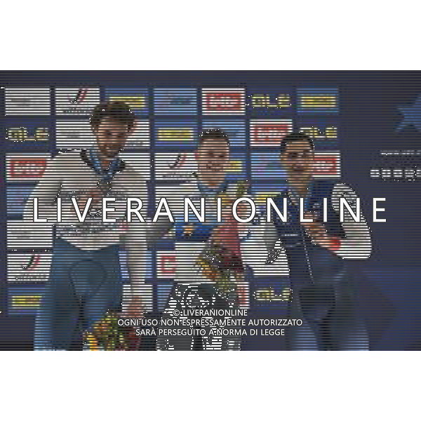 15-02-2025 European Championships Elite Track; Giornata 04; 2025, Olanda; 2025, Israele; 2025, France; Lavreysen, Harrie; Yakovlev, Mikhail; Helal, Rayan; Zolder Velodromo; ©SIROTTI - AGENZIA ALDO LIVERANI SAS