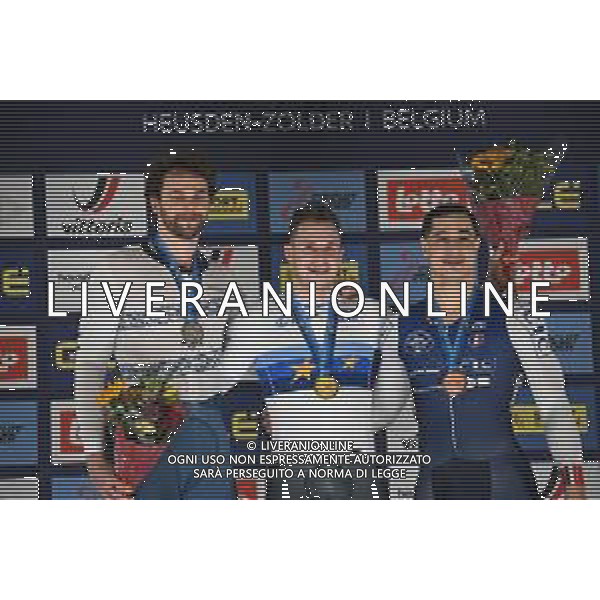 15-02-2025 European Championships Elite Track; Giornata 04; 2025, Olanda; 2025, Israele; 2025, France; Lavreysen, Harrie; Yakovlev, Mikhail; Helal, Rayan; Zolder Velodromo; ©SIROTTI - AGENZIA ALDO LIVERANI SAS