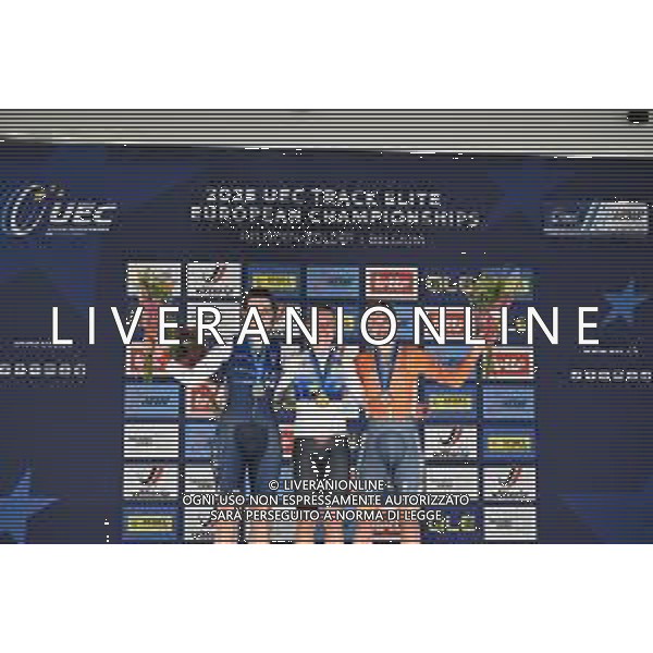 15-02-2025 European Championships Elite Women Track; Giornata 04; 2025, Norvegia; 2025, France; 2025, Olanda; Stenberg, Anita Yvonne; Borras, Marion; Van Der Duin, Maike; Zolder Velodromo; ©SIROTTI - AGENZIA ALDO LIVERANI SAS