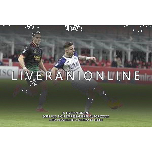 Tomas Suslov of Hellas Verona FC play the ball during Milan AC vs Hellas Verona FC, 25° Serie A Enilive 2024-25 game at G. Meazza - San Siro stadium in Milnao (MI), Italy, on February 15, 2025. (Photo by Davide Casentini)- AGENZIA ALDO LIVERANI SAS