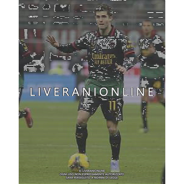 Christian Pulisic of AC Milan. play the ball during Milan AC vs Hellas Verona FC, 25° Serie A Enilive 2024-25 game at G. Meazza - San Siro stadium in Milnao (MI), Italy, on February 15, 2025. (Photo by Davide Casentini)- AGENZIA ALDO LIVERANI SAS