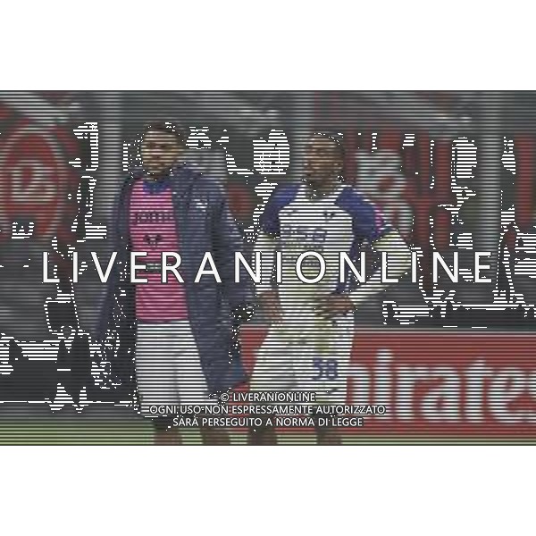 Jackson Tchatchoua of Hellas Verona FC expresses disappointment during Milan AC vs Hellas Verona FC, 25° Serie A Enilive 2024-25 game at G. Meazza - San Siro stadium in Milnao (MI), Italy, on February 15, 2025. (Photo by Davide Casentini)- AGENZIA ALDO LIVERANI SAS
