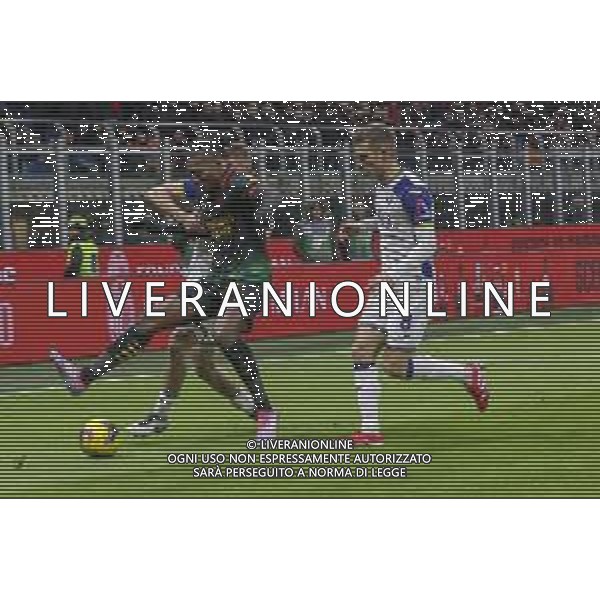 Rafael Leao of AC Milan battle for the ball with Pawel Dawidowicz of Hellas Verona FC and Darko Lazovic of Hellas Verona FC during Milan AC vs Hellas Verona FC, 25° Serie A Enilive 2024-25 game at G. Meazza - San Siro stadium in Milnao (MI), Italy, on February 15, 2025. (Photo by Davide Casentini)- AGENZIA ALDO LIVERANI SAS