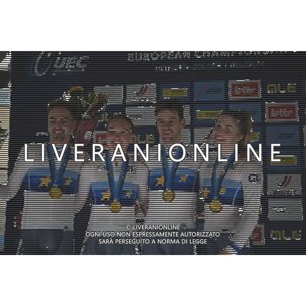 16-02-2025 European Championships Elite Track; Giornata 05; 2025, Olanda; Dorenbos, Yanne; Hoppezak, Vincent; Van Belle, Lisa; Van Der Duin, Maike; Zolder Velodromo; ©SIROTTI - AGENZIA ALDO LIVERANI SAS