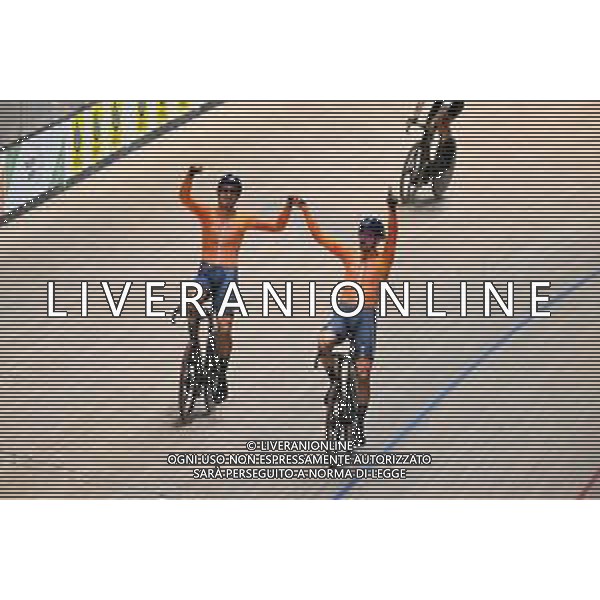 16-02-2025 European Championships Elite Track; Giornata 05; 2025, Olanda; Dorenbos, Yanne; Hoppezak, Vincent; Zolder Velodromo; ©SIROTTI - AGENZIA ALDO LIVERANI SAS