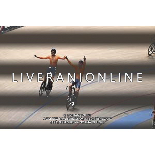 16-02-2025 European Championships Elite Track; Giornata 05; 2025, Olanda; Dorenbos, Yanne; Hoppezak, Vincent; Zolder Velodromo; ©SIROTTI - AGENZIA ALDO LIVERANI SAS