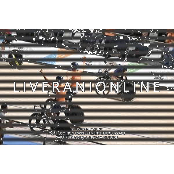 16-02-2025 European Championships Elite Track; Giornata 05; 2025, Olanda; Dorenbos, Yanne; Hoppezak, Vincent; Zolder Velodromo; ©SIROTTI - AGENZIA ALDO LIVERANI SAS