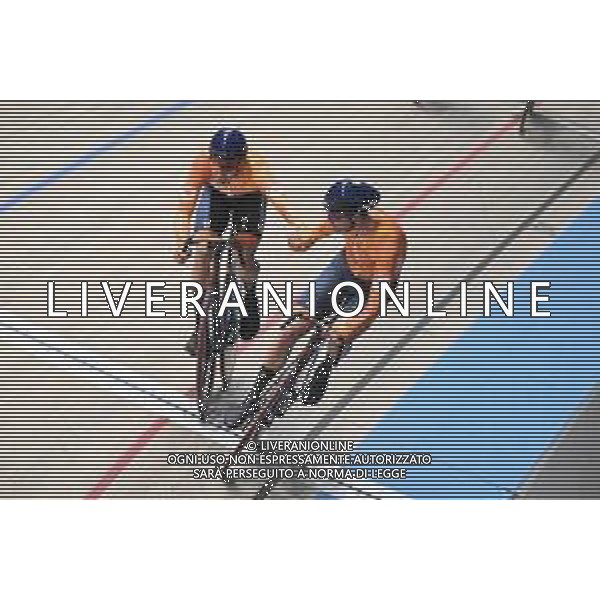 16-02-2025 European Championships Elite Track; Giornata 05; 2025, Olanda; Dorenbos, Yanne; Hoppezak, Vincent; Zolder Velodromo; ©SIROTTI - AGENZIA ALDO LIVERANI SAS