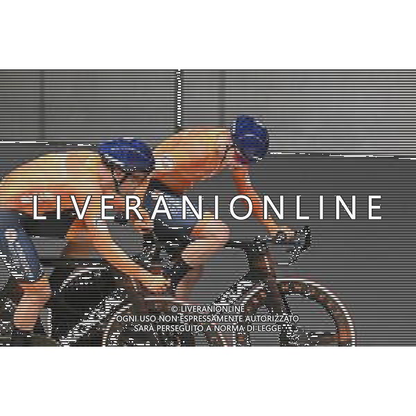 16-02-2025 European Championships Elite Track; Giornata 05; 2025, Olanda; Dorenbos, Yanne; Hoppezak, Vincent; Zolder Velodromo; ©SIROTTI - AGENZIA ALDO LIVERANI SAS