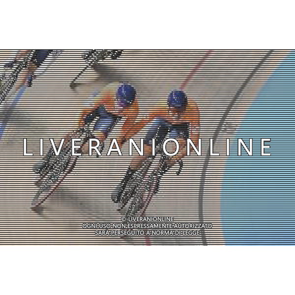16-02-2025 European Championships Elite Track; Giornata 05; 2025, Olanda; Dorenbos, Yanne; Hoppezak, Vincent; Zolder Velodromo; ©SIROTTI - AGENZIA ALDO LIVERANI SAS
