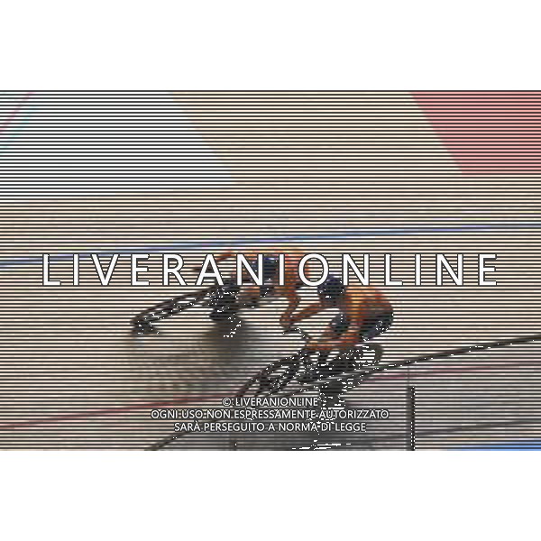 16-02-2025 European Championships Elite Track; Giornata 05; 2025, Olanda; Dorenbos, Yanne; Hoppezak, Vincent; Zolder Velodromo; ©SIROTTI - AGENZIA ALDO LIVERANI SAS